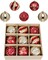 Large Christmas Ball Ornaments, 9ct 3.94 Inches Red and Gold Shatterproof Christmas Tree Decorations Set, Luxury Hanging Ornaments for Xmas Trees Bulk Holiday Decor